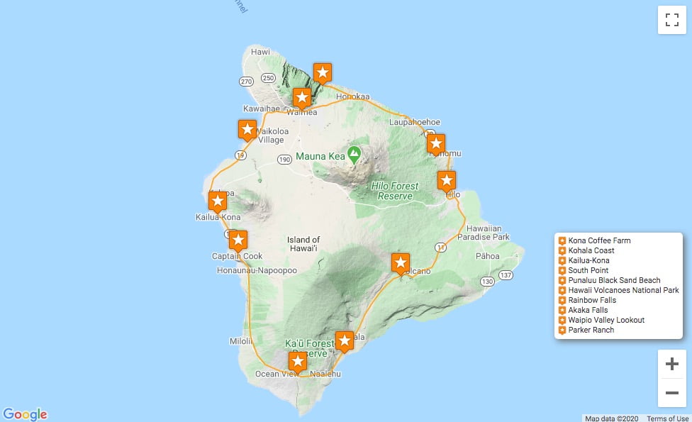 Circle Island Tour Map