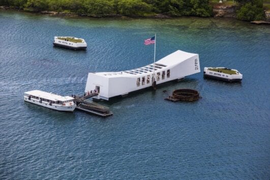 Pearl Harbor Memorial Aerial